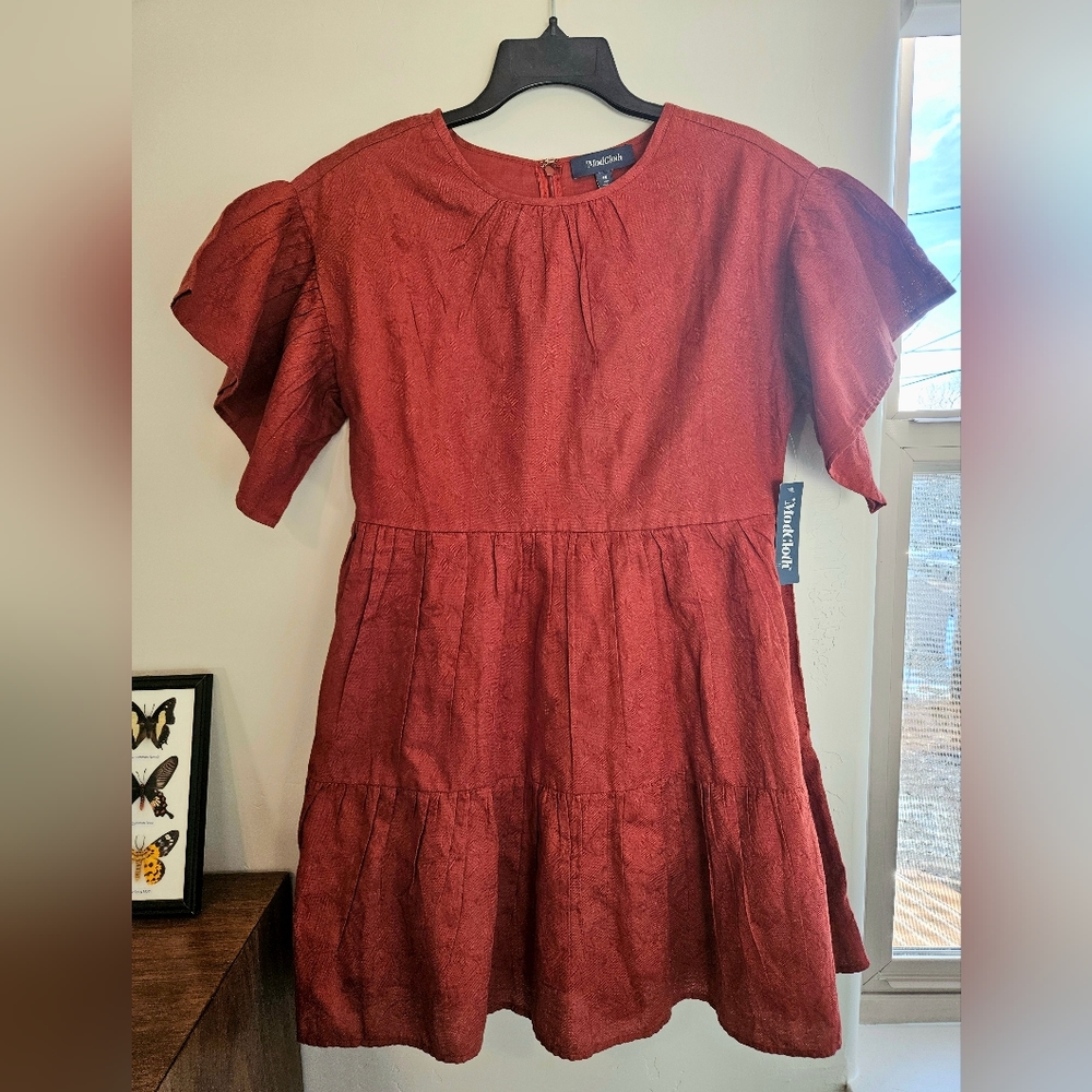 Modcloth Flutter of Brilliance Tiered Dress